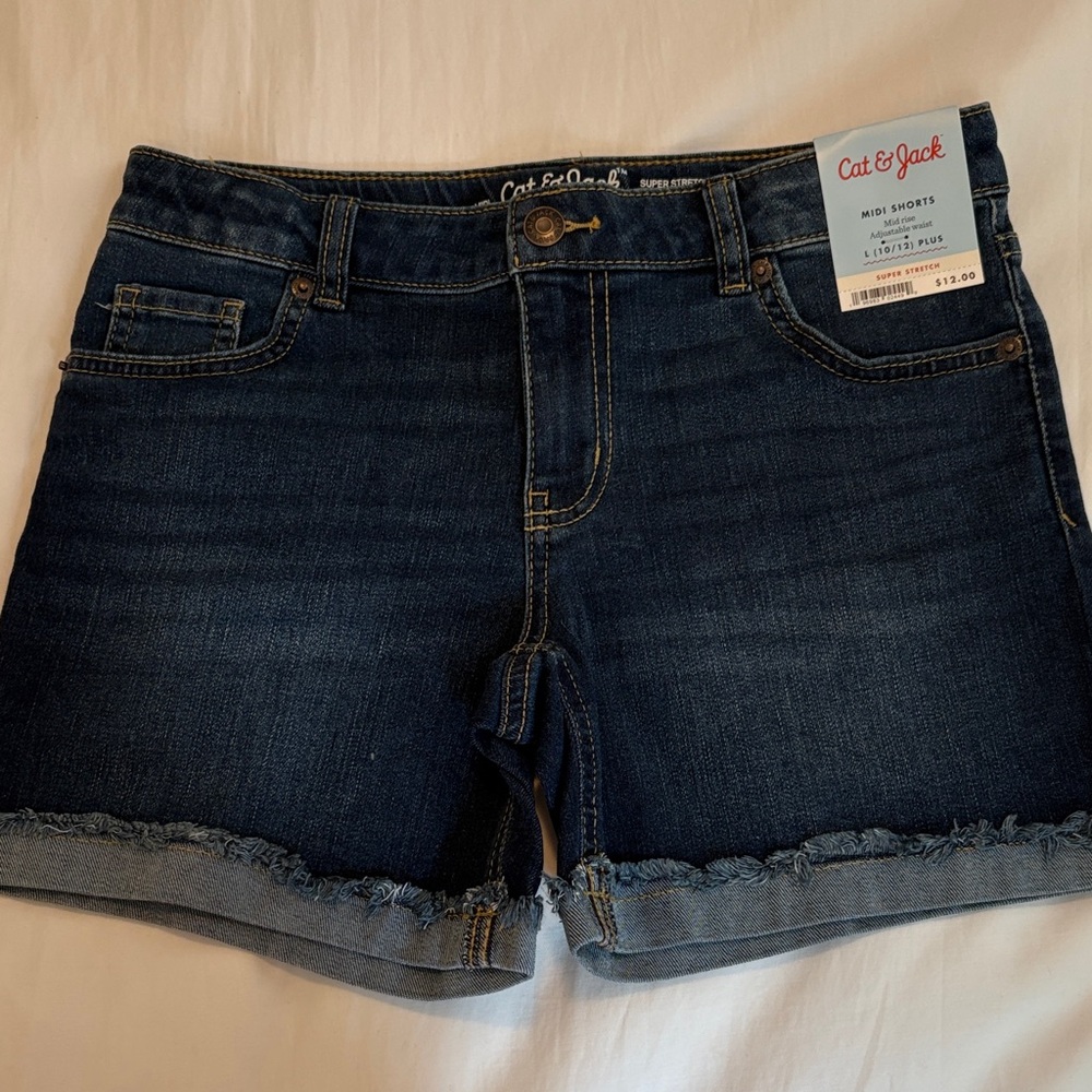 Cat & Jack Girl’s Jean Shorts - Indigo
